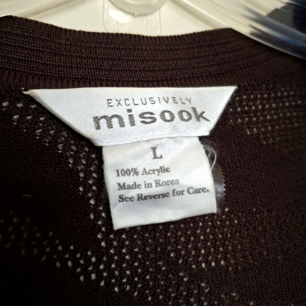Exclusively Misook Textured Swirl Pattern Knit Ca… - image 3